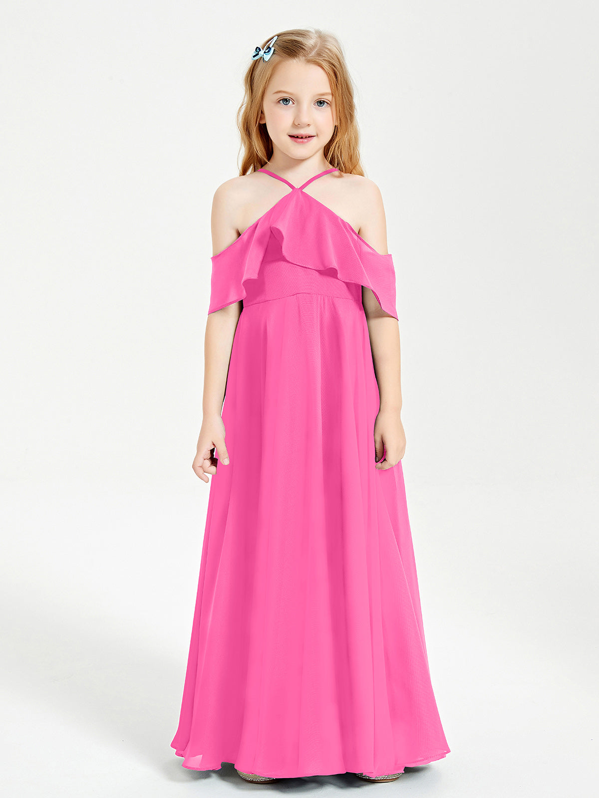 Off-the-Shoulder Long Dresses for Junior Bridesmaids Azalea